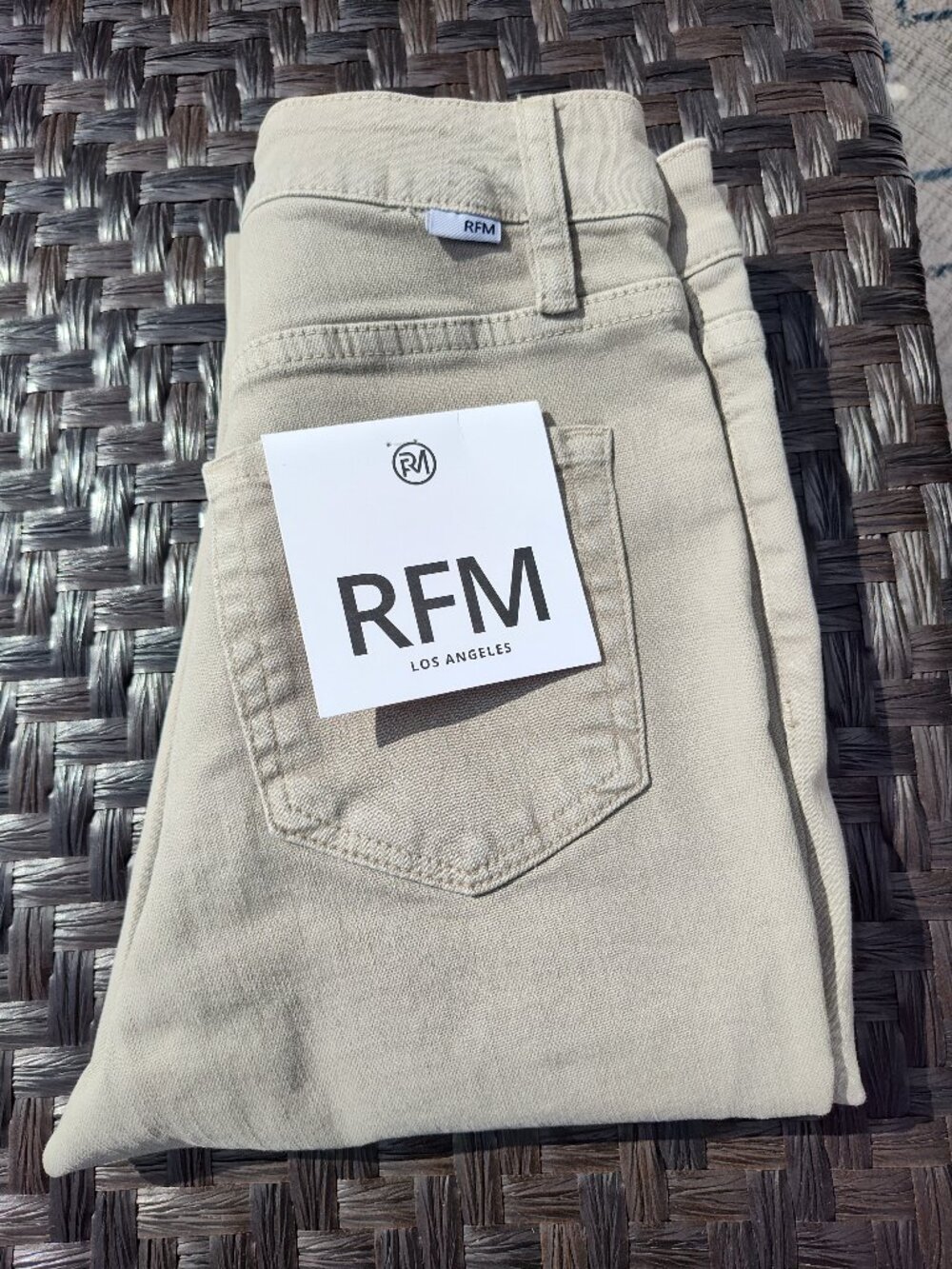 RFM 1/25 Denim Dylan High Rise Cropped Straight Leg Jeans in Gray